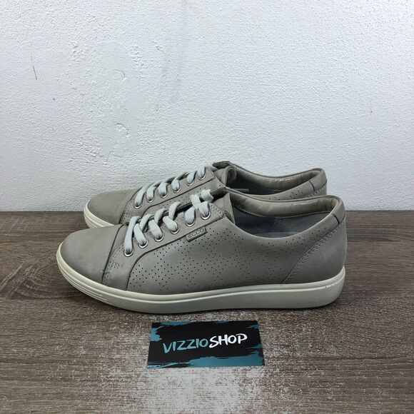 Ecco Soft 7 Perf Low Top Lace Up Gray Sneakers Women's 8/8.5 EUR 39 - Picture 3 of 9